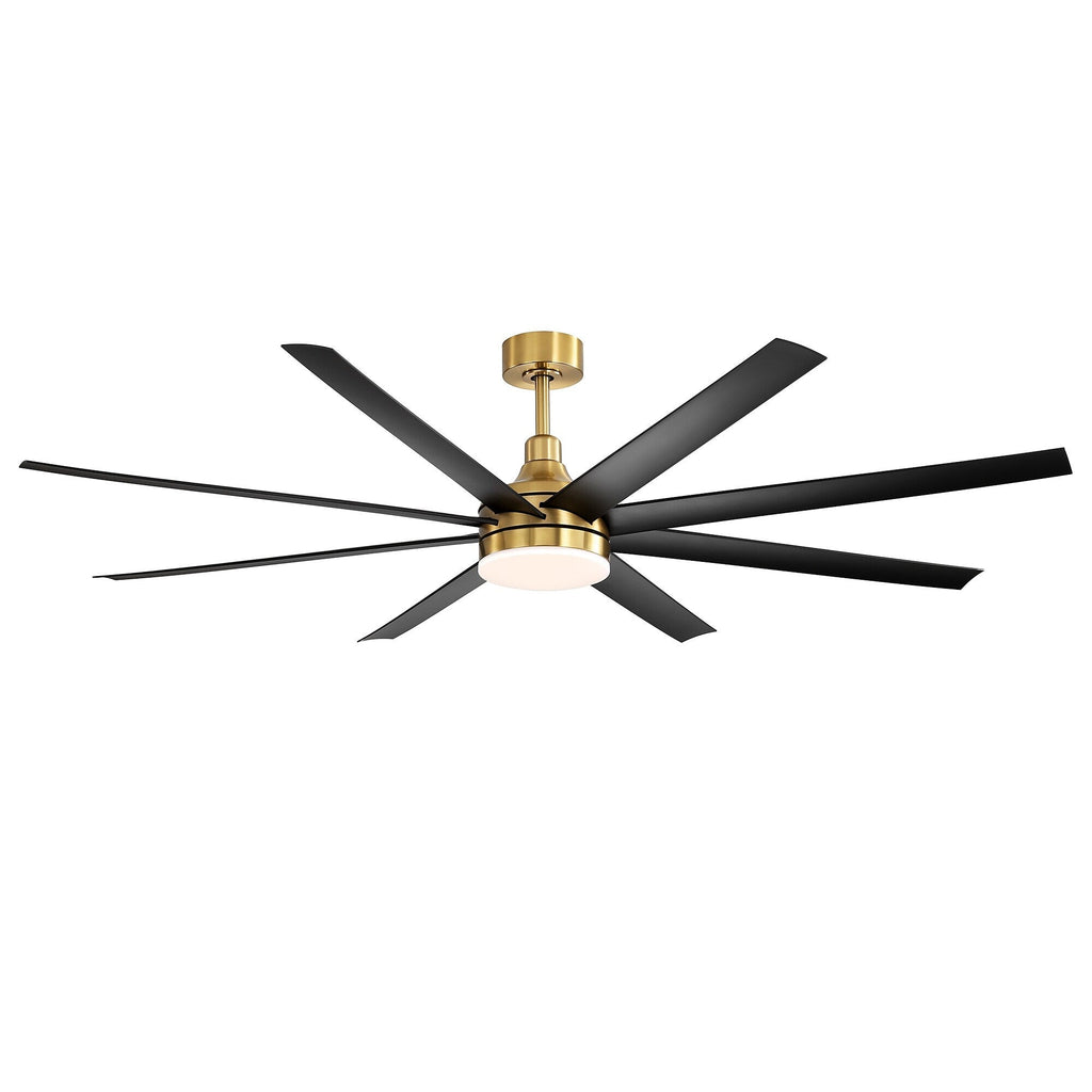 72 grandi ventilatori da soffitto con telecomando a luce LED - 8 pale - 72 pollici