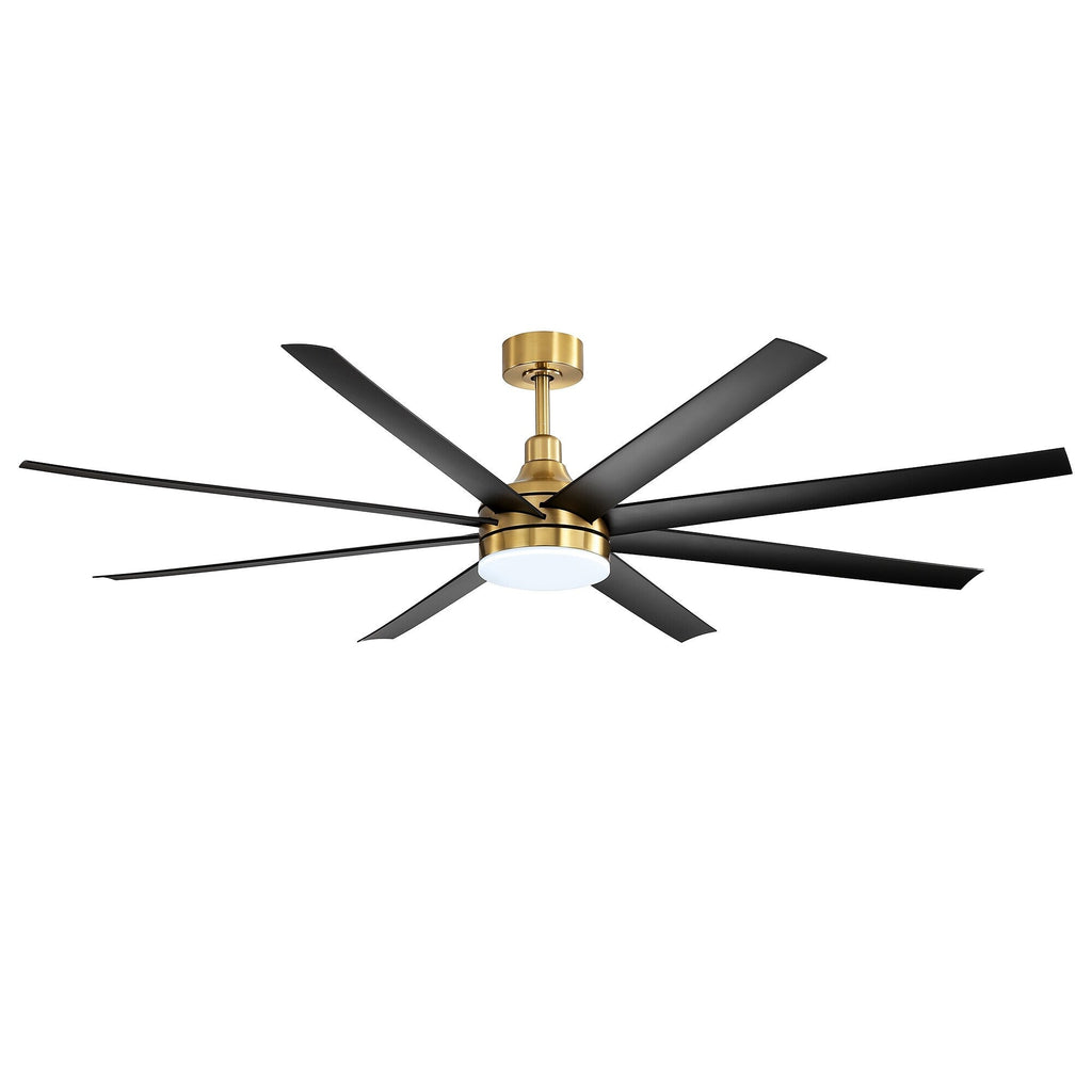 72 grandi ventilatori da soffitto con telecomando a luce LED - 8 pale - 72 pollici