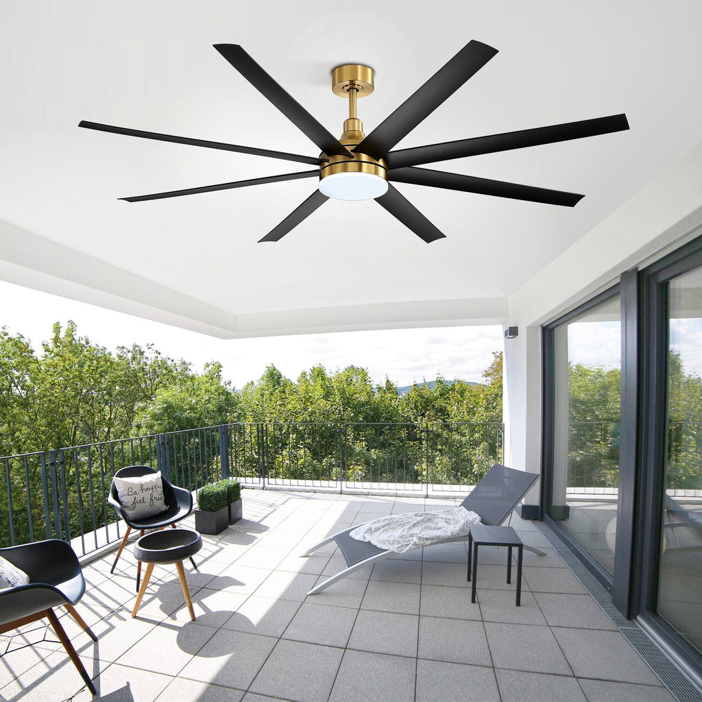 72 grandi ventilatori da soffitto con telecomando a luce LED - 8 pale - 72 pollici