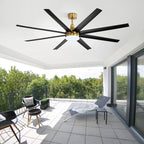 72 grandi ventilatori da soffitto con telecomando a luce LED - 8 pale - 72 pollici