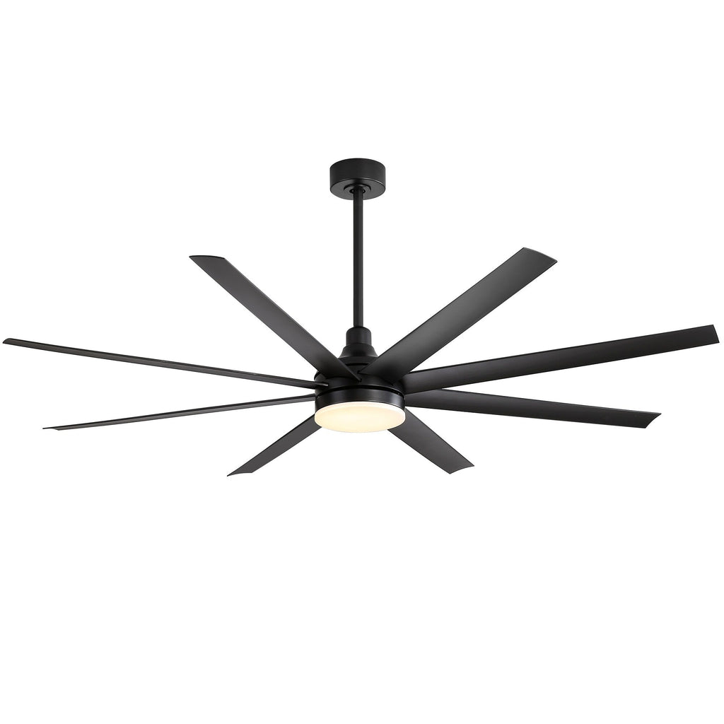 72 grandi ventilatori da soffitto con telecomando a luce LED - 8 pale - 72 pollici