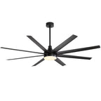 72 grandi ventilatori da soffitto con telecomando a luce LED - 8 pale - 72 pollici
