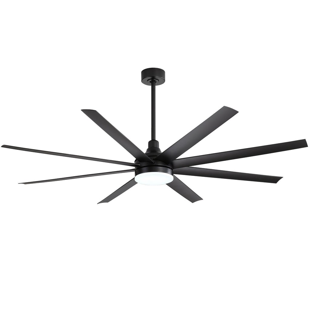 72 grandi ventilatori da soffitto con telecomando a luce LED - 8 pale - 72 pollici