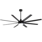 72 grandi ventilatori da soffitto con telecomando a luce LED - 8 pale - 72 pollici