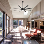 72 grandi ventilatori da soffitto con telecomando a luce LED - 8 pale - 72 pollici