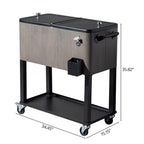 Refrigeratore per bevande con ruote da patio da 80 QT - 80 QT