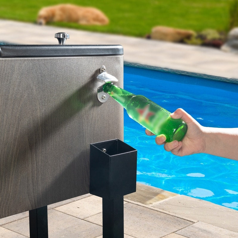 Refrigeratore per bevande con ruote da patio da 80 QT - 80 QT