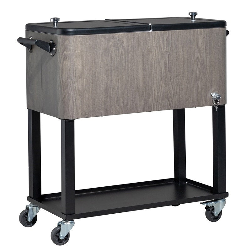 Refrigeratore per bevande con ruote da patio da 80 QT - 80 QT
