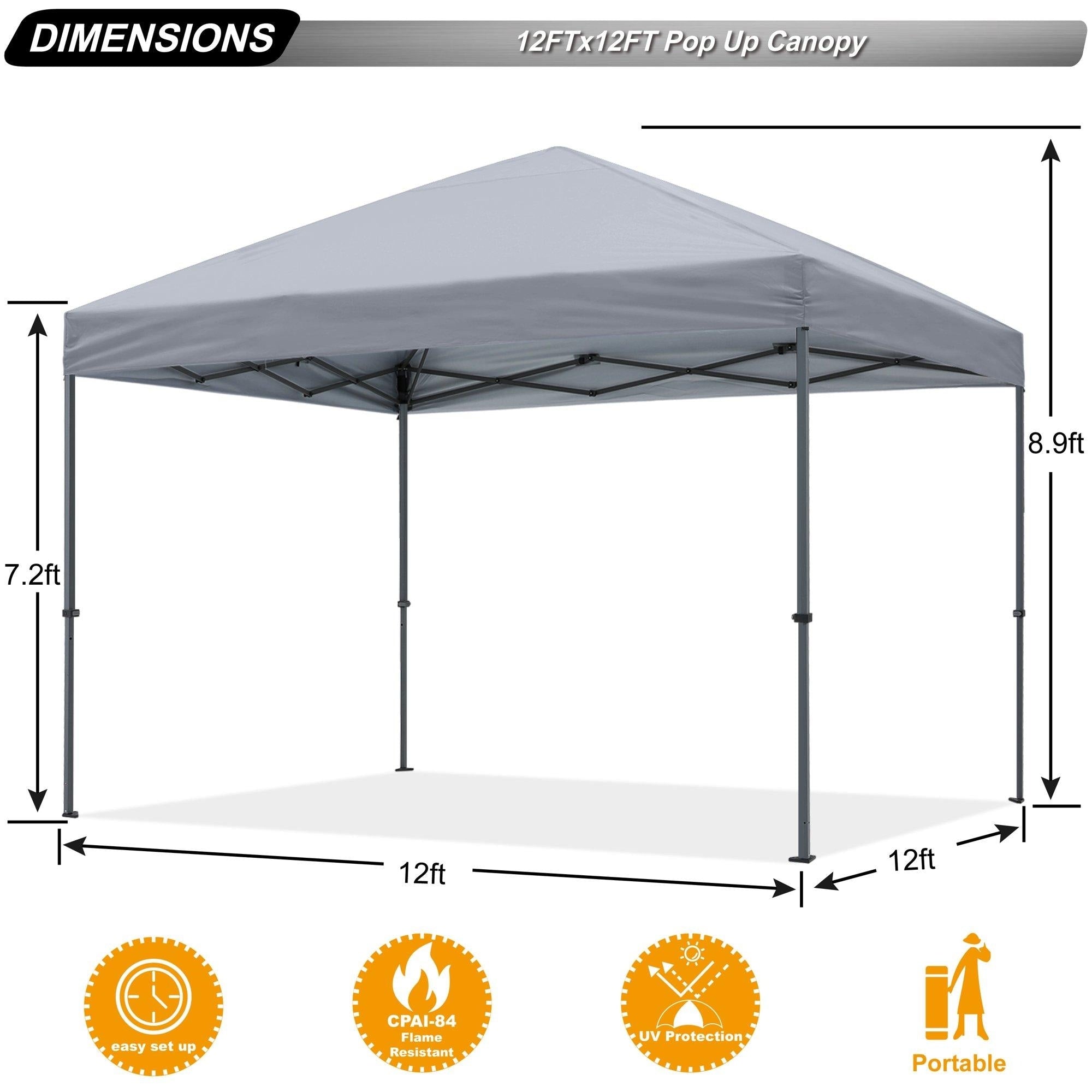 ABCCANOPY Tenda a baldacchino pieghevole facile e resistente Tenda a baldacchino per esterni