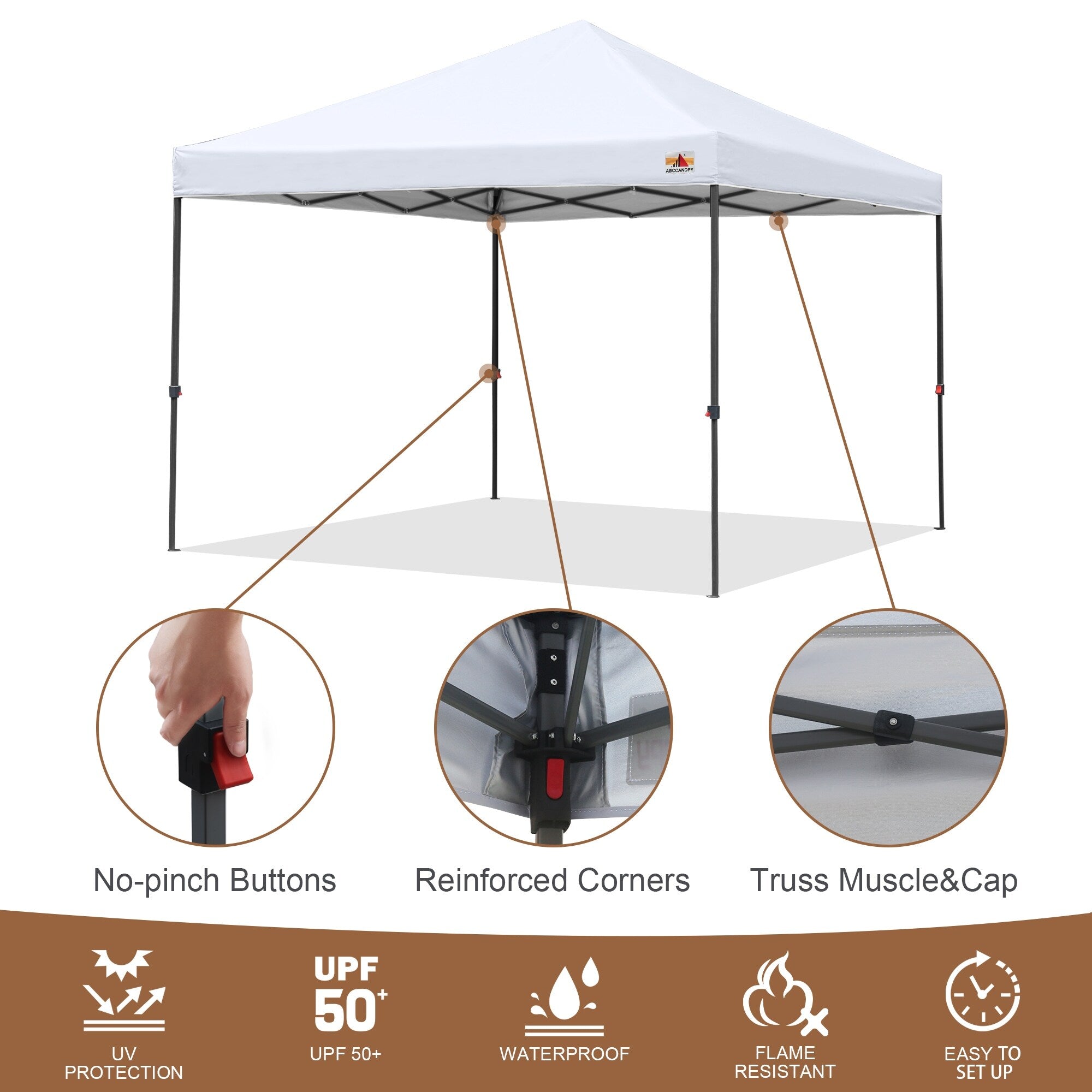 ABCCANOPY Tenda a baldacchino pieghevole facile e resistente Tenda a baldacchino per esterni