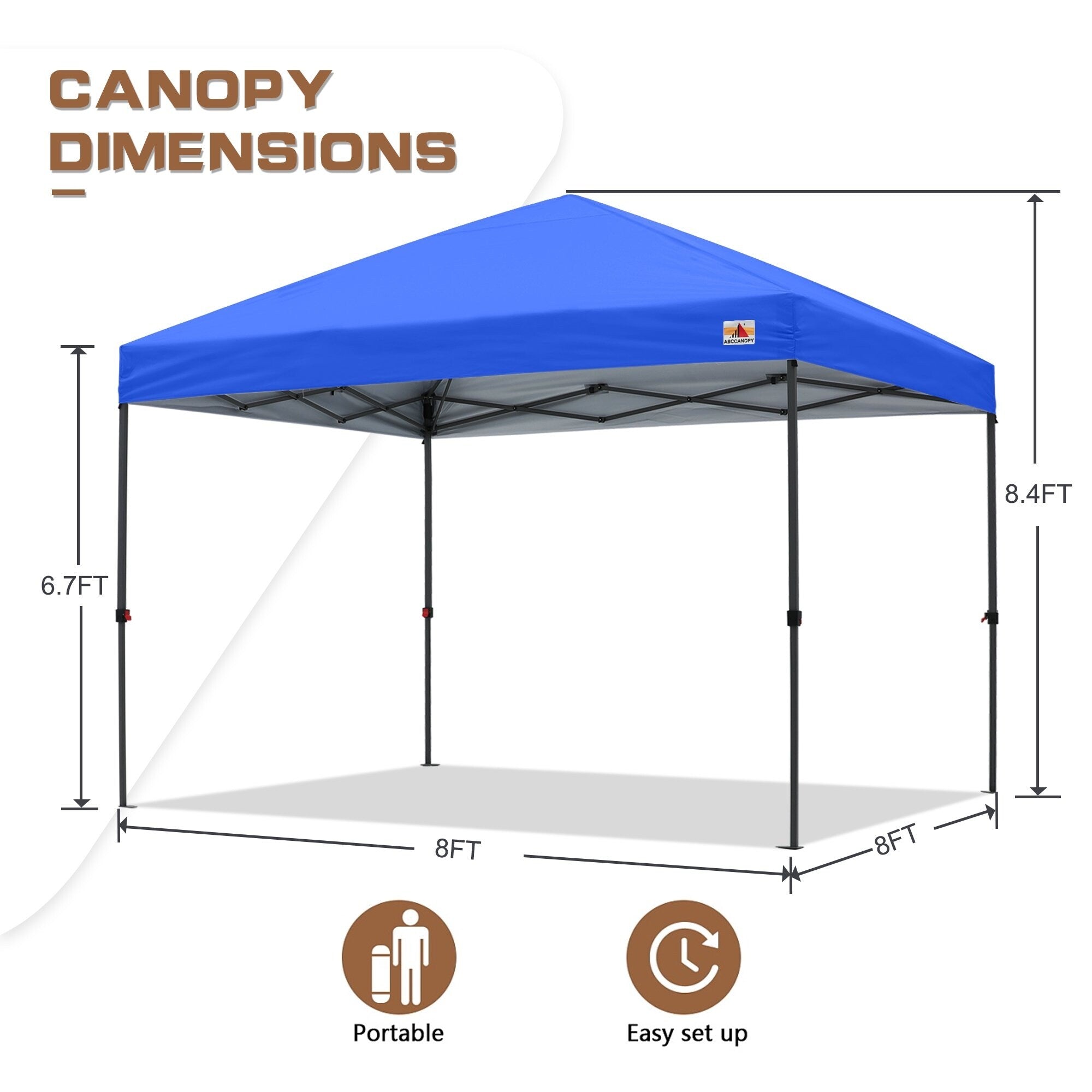 ABCCANOPY Tenda a baldacchino pieghevole facile e resistente Tenda a baldacchino per esterni