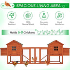 AECOJOY 144'' Grande pollaio con recinto in legno Gabbia per pollame