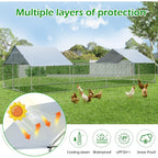 AECOJOY Grande pollaio in metallo con gabbia per polli in metallo
