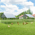 AECOJOY Grande pollaio in metallo con gabbia per polli in metallo