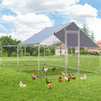 AECOJOY Grande pollaio in metallo con gabbia per polli in metallo