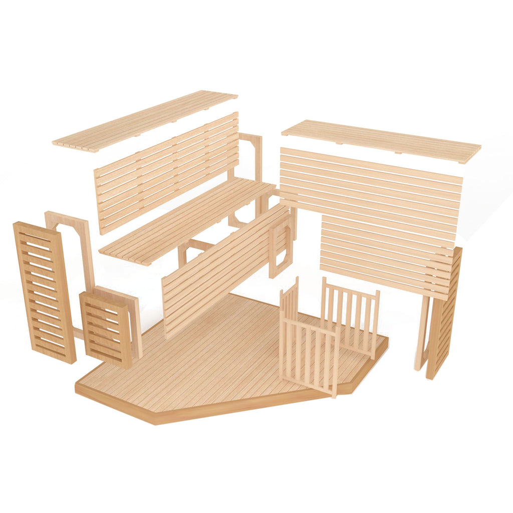 Sauna interna umida e asciutta in legno ALEKO per 5-6 persone con riscaldatore elettrico - 75 x 75 x 83 pollici