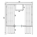 Sauna a botte in pino finlandese bianco ALEKO per 6-8 persone con riscaldatore elettrico UL - 88L x 73W x 79H pollici