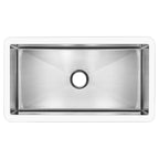 Lavello da cucina ANZZI Apollo Matte White Solid Surface Farmhouse da 36 pollici con vasca singola e interno in acciaio inossidabile