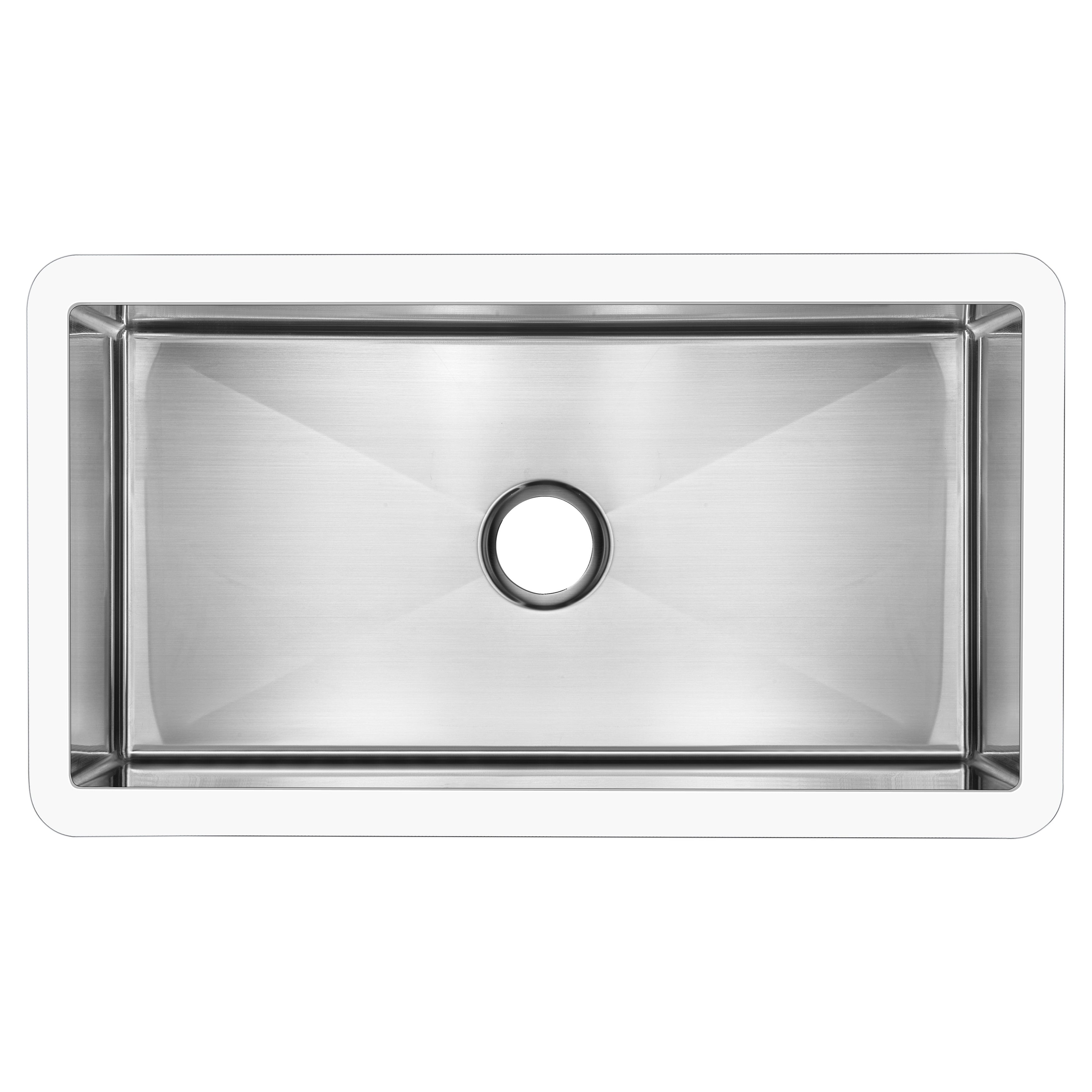 Lavello da cucina ANZZI Apollo Matte White Solid Surface Farmhouse da 36 pollici con vasca singola e interno in acciaio inossidabile