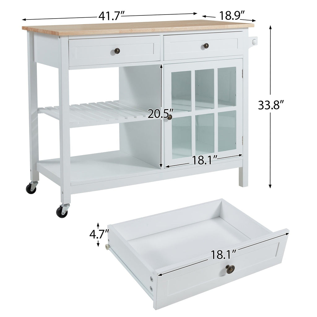 Carrello per microonde con isola da cucina mobile AVAWING 42