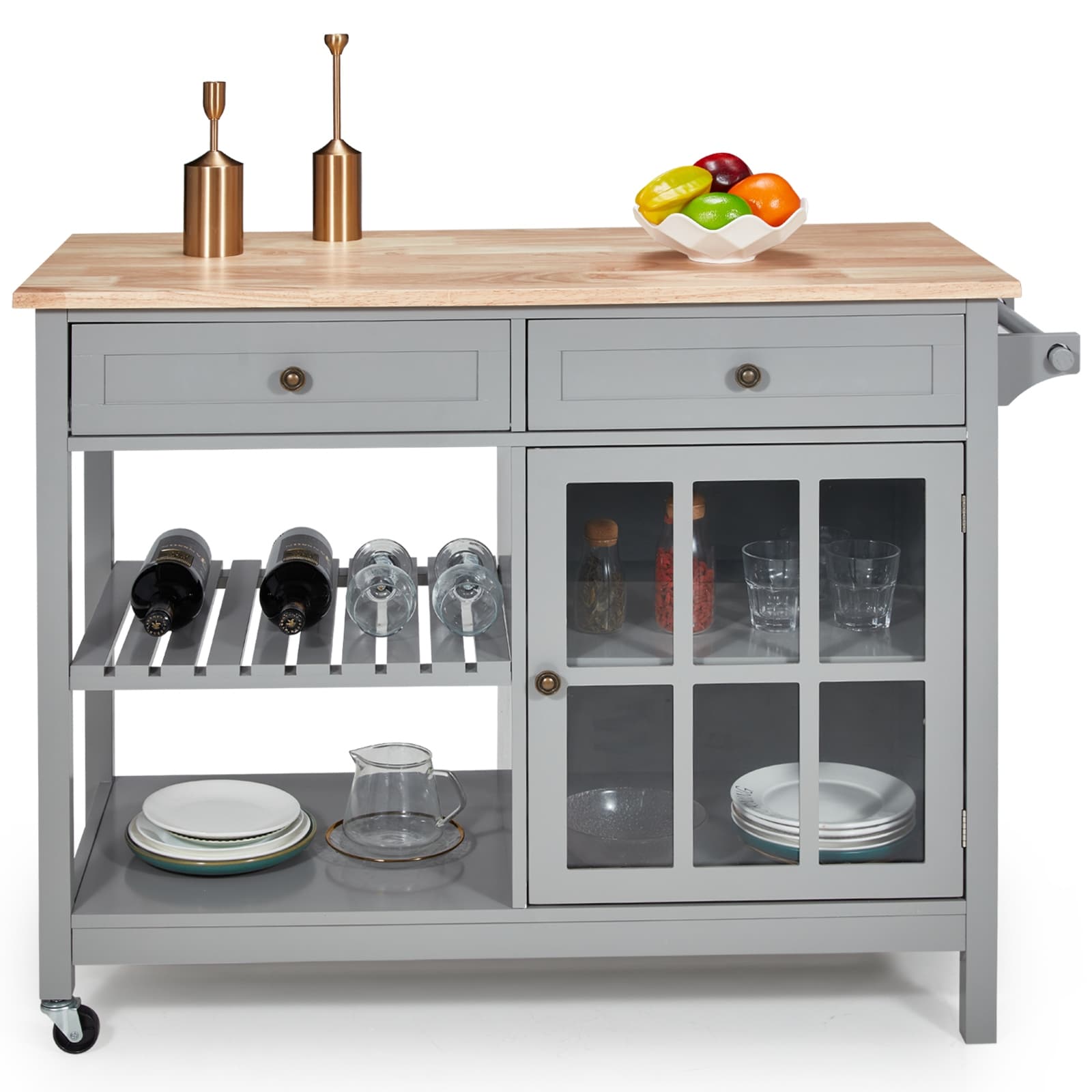 Carrello per microonde con isola da cucina mobile AVAWING 42