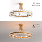 Elvira 8-Light Wagon Wheel Crystal Semi-Flush Mount