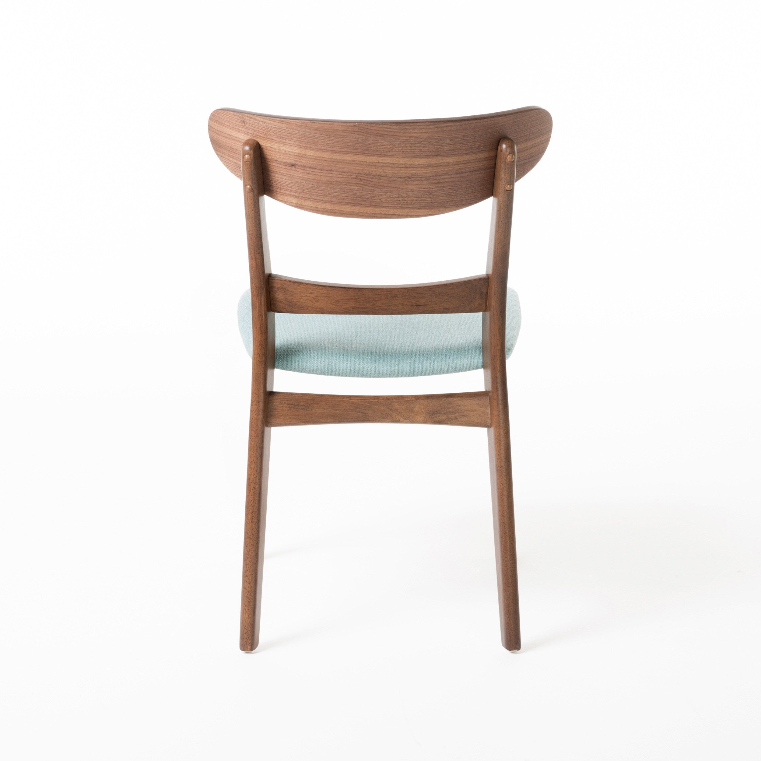 Sedia da pranzo Abrielle in legno di caucciù imbottita in stile moderno di metà secolo (set di 2) di Christopher Knight Home