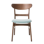 Sedia da pranzo Abrielle in legno di caucciù imbottita in stile moderno di metà secolo (set di 2) di Christopher Knight Home