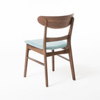 Sedia da pranzo Abrielle in legno di caucciù imbottita in stile moderno di metà secolo (set di 2) di Christopher Knight Home