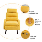 Poltrona lounge HOMYKA con schienale regolabile e pouf contenitore