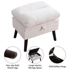 Poltrona lounge HOMYKA con schienale regolabile e pouf contenitore
