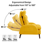 Poltrona lounge HOMYKA con schienale regolabile e pouf contenitore