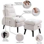Poltrona lounge HOMYKA con schienale regolabile e pouf contenitore