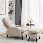 Poltrona lounge HOMYKA con schienale regolabile e pouf contenitore