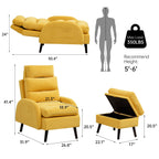 Poltrona lounge HOMYKA con schienale regolabile e pouf contenitore