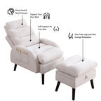 Poltrona lounge HOMYKA con schienale regolabile e pouf contenitore