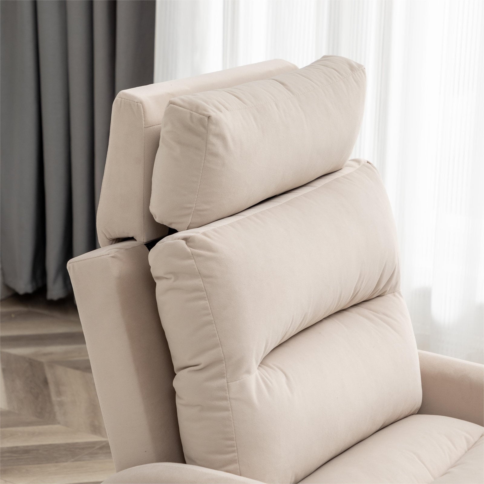 Poltrona lounge HOMYKA con schienale regolabile e pouf contenitore