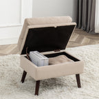 Poltrona lounge HOMYKA con schienale regolabile e pouf contenitore