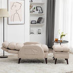 Poltrona lounge HOMYKA con schienale regolabile e pouf contenitore