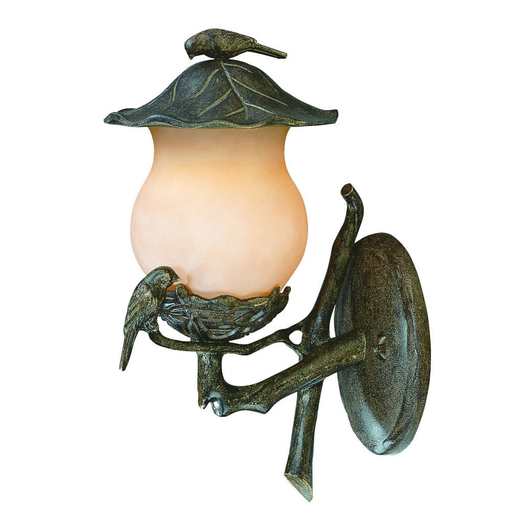 Lanterna da parete per esterni Acclaim Avian Collection a 2 luci, colore corallo nero