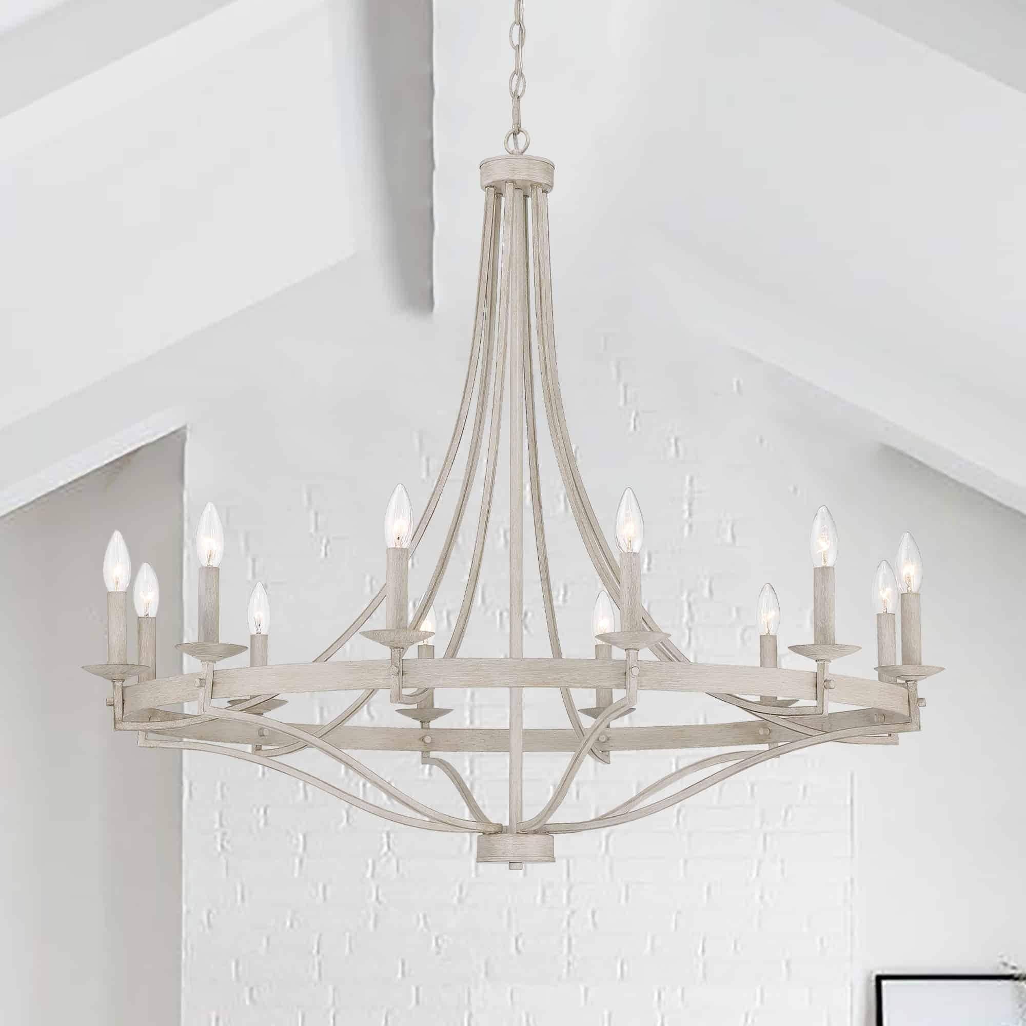 Lampadario Fidenza a 12 luci in stile Impero moderno in stile fattoria con UL - D40'' * H135''