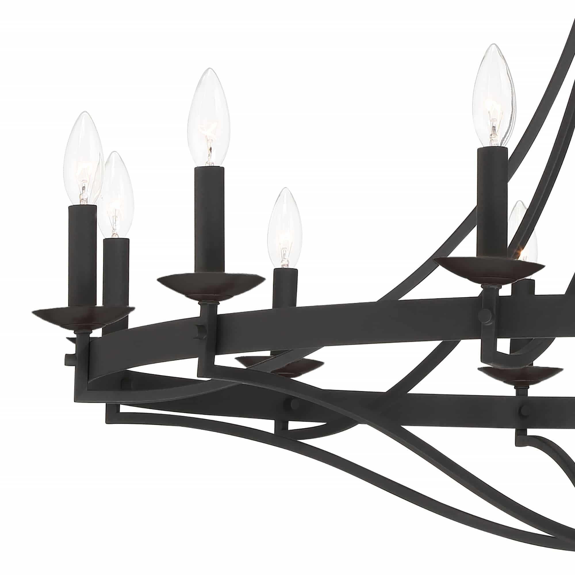 Lampadario Fidenza a 12 luci in stile Impero moderno in stile fattoria con UL - D40'' * H135''