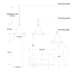 Lampadario a ruota di carro Acroma Farmhouse da 12 luci, 40 pollici, con UL - 40'' P x 138'' H