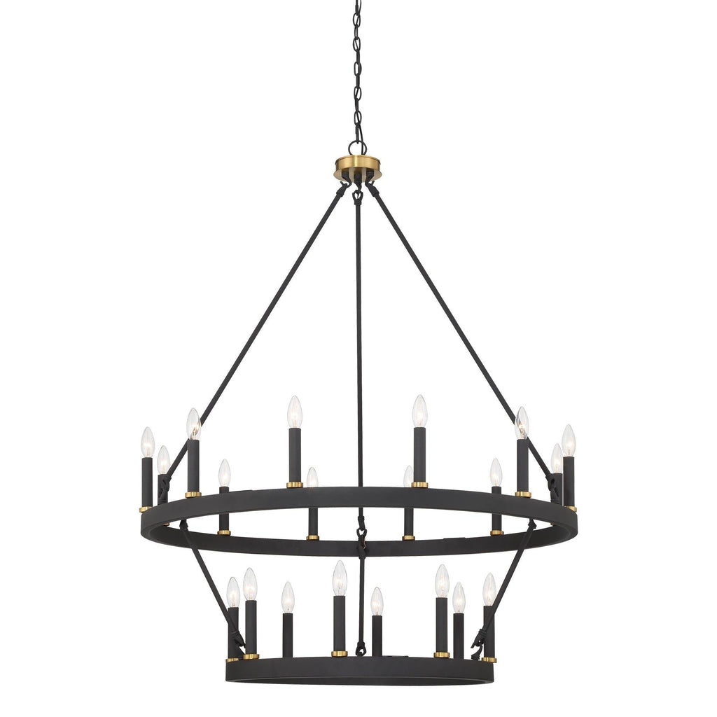 Lampadario Acroma da 20 luci moderno stile fattoria da 40 pollici a forma di ruota di carro con UL