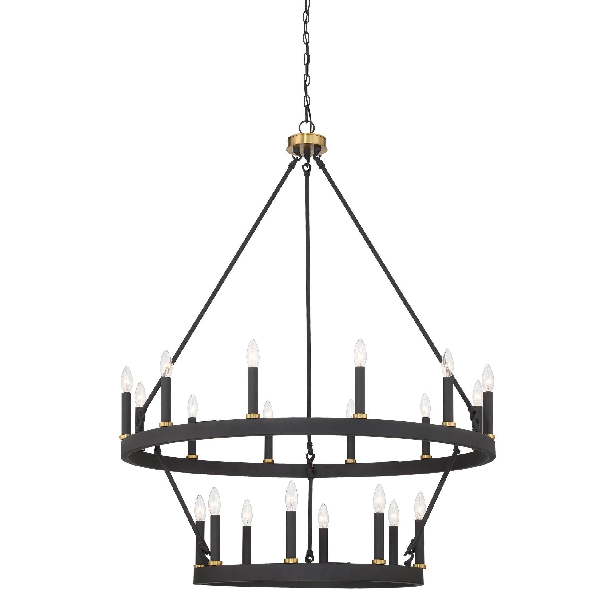 Lampadario Acroma da 20 luci moderno stile fattoria da 40 pollici a forma di ruota di carro con UL