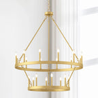 Lampadario Acroma da 20 luci moderno stile fattoria da 40 pollici a forma di ruota di carro con UL