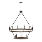 Lampadario Acroma da 20 luci moderno stile fattoria da 40 pollici a forma di ruota di carro con UL