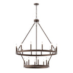 Lampadario Acroma da 20 luci moderno stile fattoria da 40 pollici a forma di ruota di carro con UL