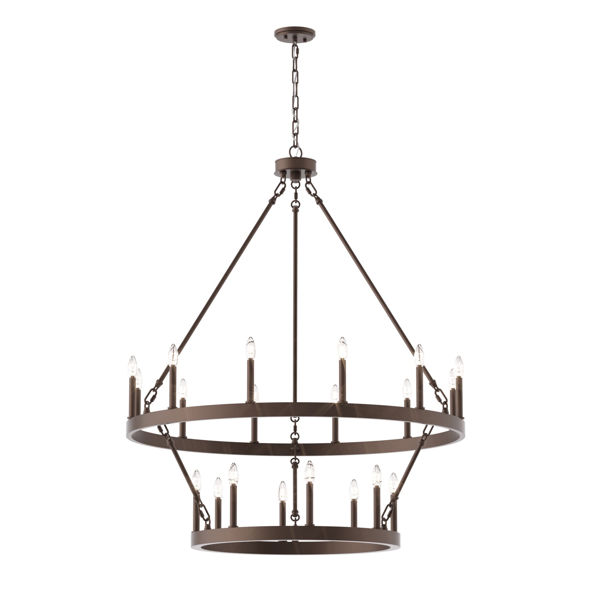 Lampadario Acroma da 20 luci moderno stile fattoria da 40 pollici a forma di ruota di carro con UL