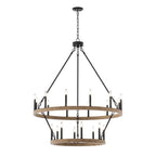 Lampadario Acroma da 20 luci moderno stile fattoria da 40 pollici a forma di ruota di carro con UL